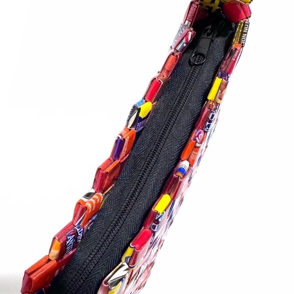 Candy Snack Wrapper Shoulder Bag Nostalgic Y2K Handmade - Picture 5 of 15